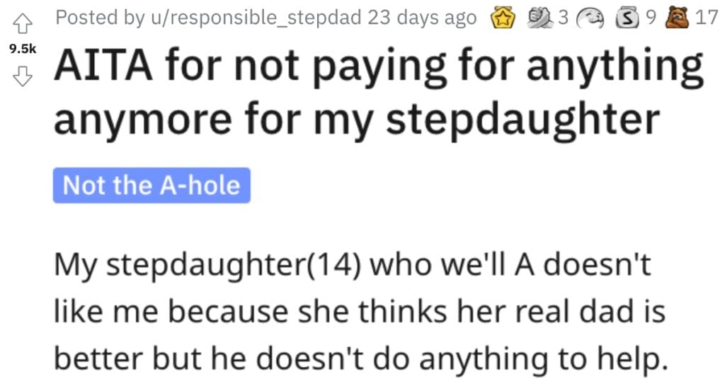 This Guy Refuses to Pay for Anything Anymore for This Stepdaughter. Is ...