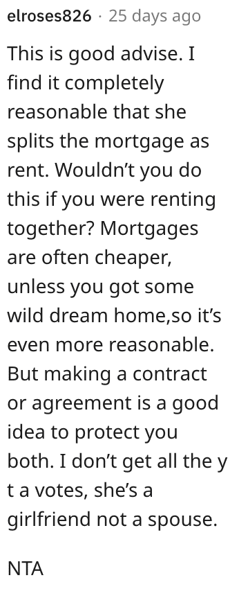 Screen Shot 2022 11 25 at 1.52.41 PM Man Wants to Know if He’s Wrong for Asking His Girlfriend to Pay Rent at the House He Wants to Buy